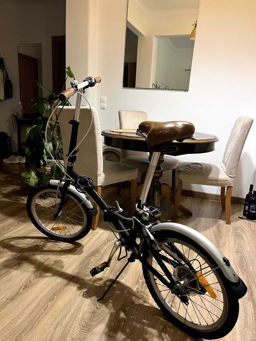 Bicicleta dobrável Via Veneto | Design italiano vintage | Pele