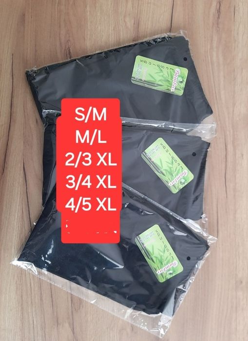 Nowe Leginsy bambusowe czarne gładkie xxxxl