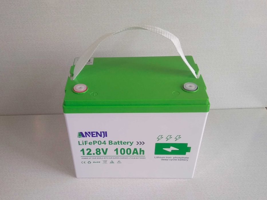АКБ Anenji LiFePo4 12V 100Ah із Smart BMS та bluetooth. 1280Wh, струм розряду та заряду 100A.