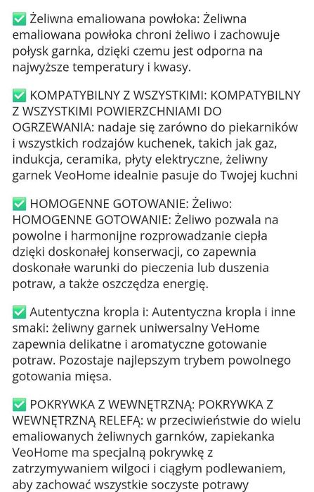 Garnek żeliwny czarny