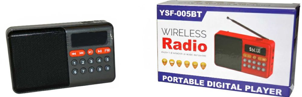 Mini Radio FM Bluetooth MP3 USB SD AUX YSF-005BT Akumulator