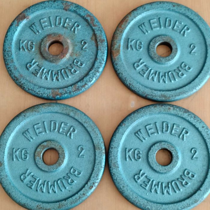 Conjunto 4 Discos Musculação Weider Brummer 2kg