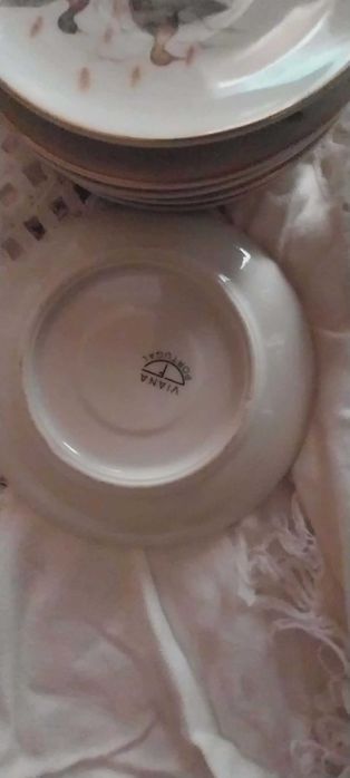 Serviço café porcelana Passaros - manufatura portuguesa Porcelanas Viana.