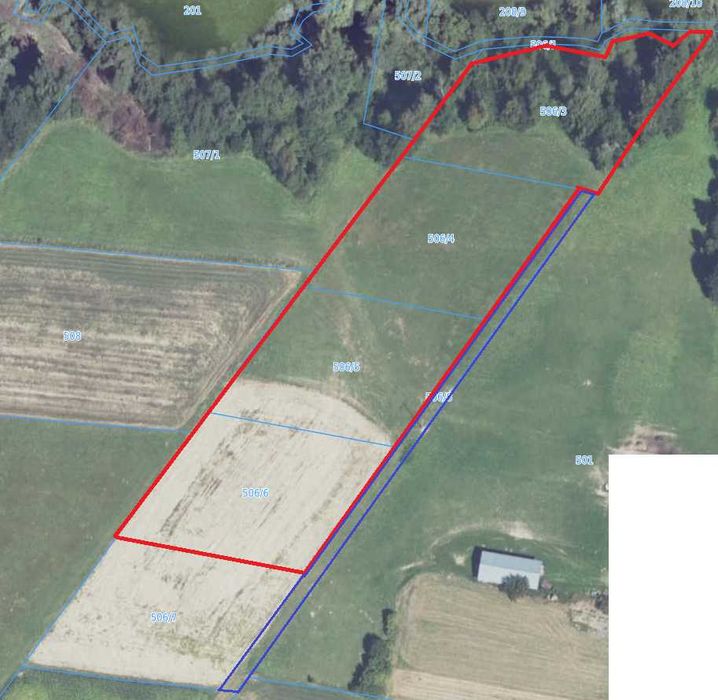 4 działki rolne po 32 ary Gruszów, pow. myślenicki