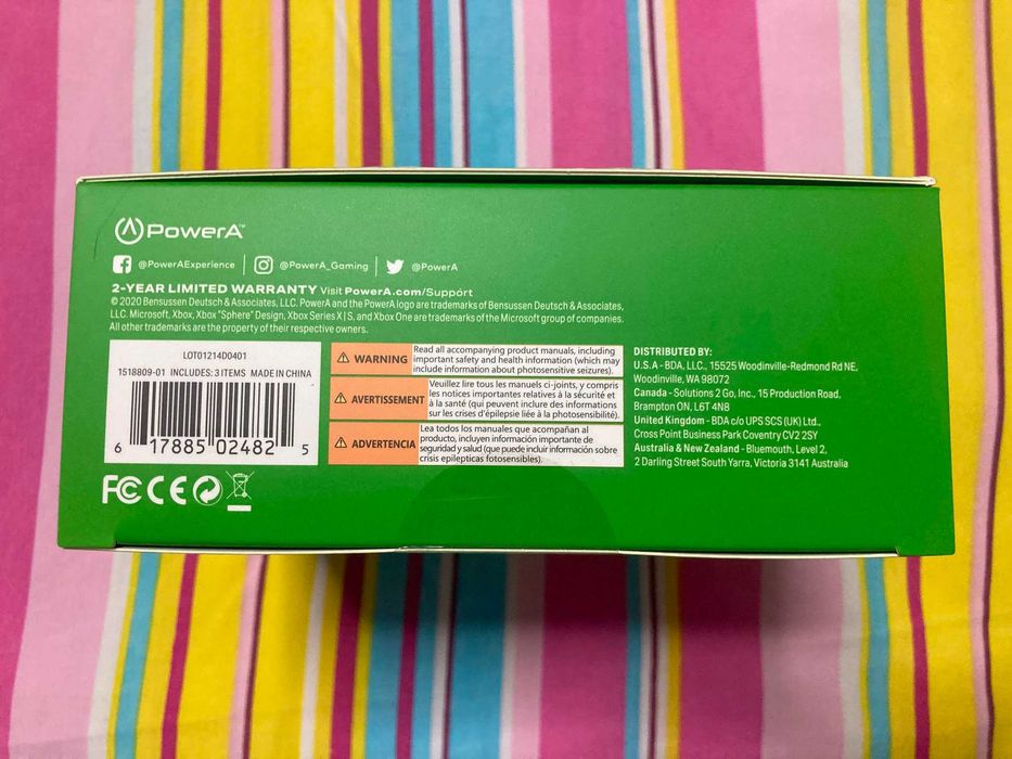 Comando PowerA Branco para Xbox One, Xbox Serie XS e PC