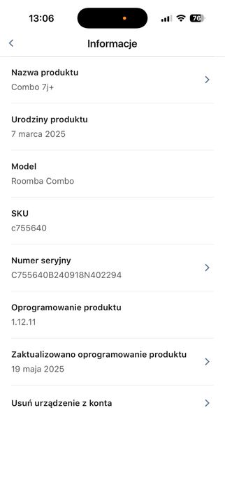 Sprzedam  robot  Roomba j7combo+