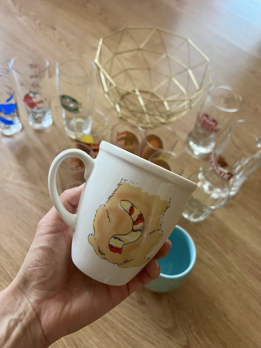Paka kubków i szklanek oddam plus miska na owoce