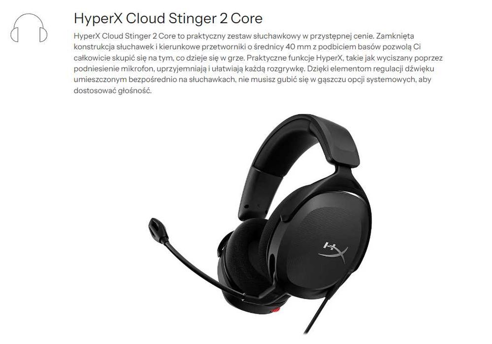Słuchawki HyperX Cloud Stinger 2 Core