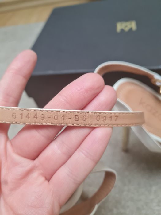 Buty szpilki Kazar 37 białe sandały paski