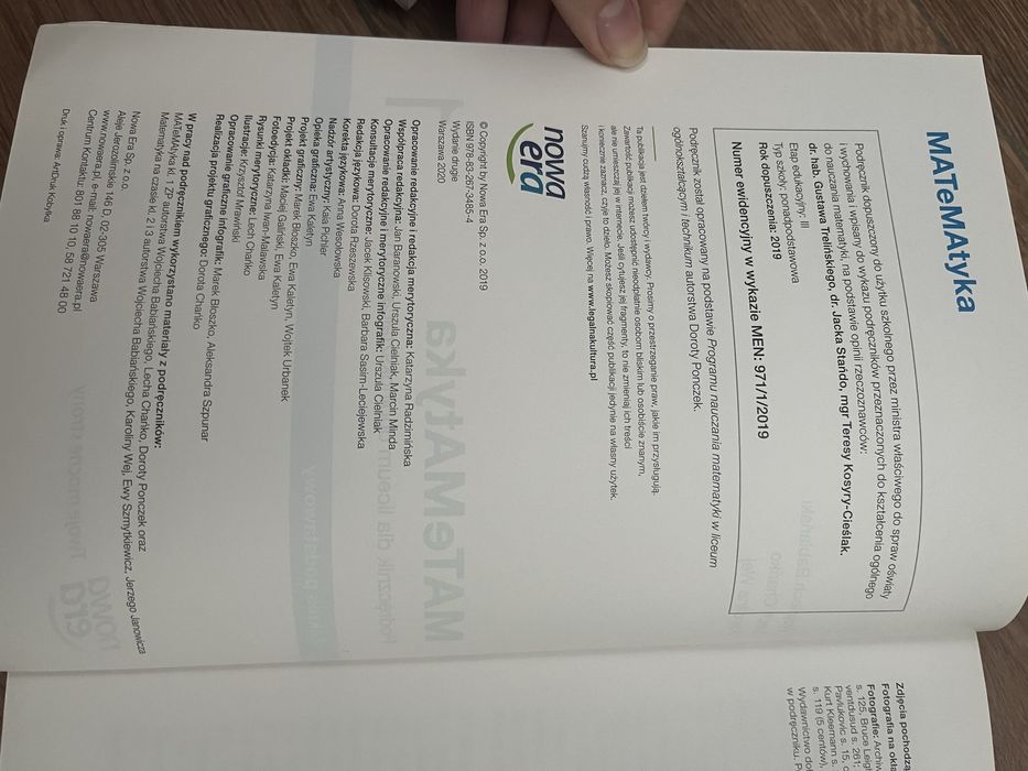 matematyka NOWA ERA klasa 1 zakres podstawowy