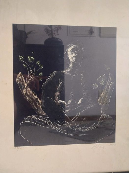 Serigrafia José Rodrigues assinada e numerada, 1980