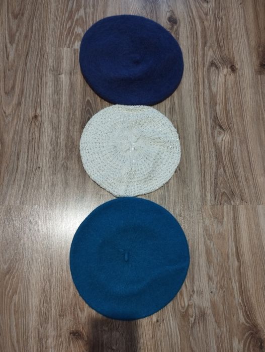 Beret damski 3 sztuki