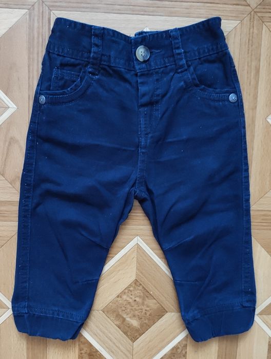 Spodnie granatowe jeansowe 74