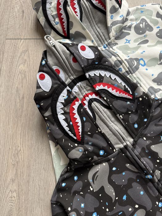 Зип худи Bape Double Shark 2026 (двойной капюшон)
