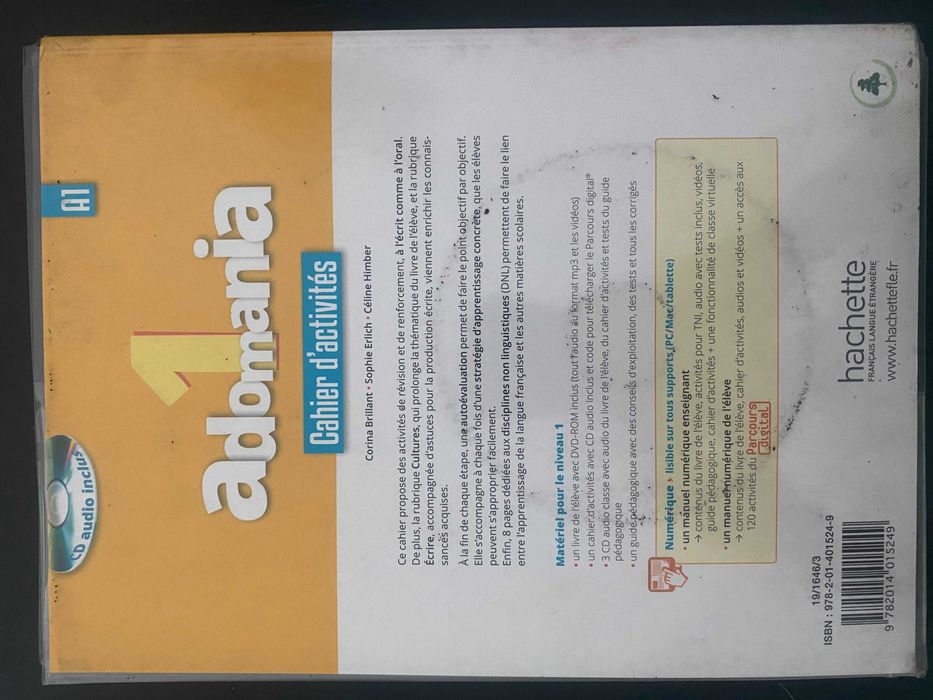 Francês - Adomania 1 (A1) (Cad. Atividades) - 5.º Ano