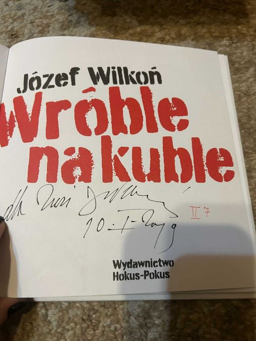Józef Wilkoń Wróble na kuble z autografem