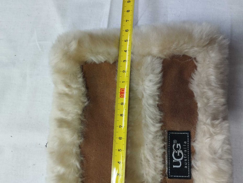 UGG  меховой  шарф бежевый замш