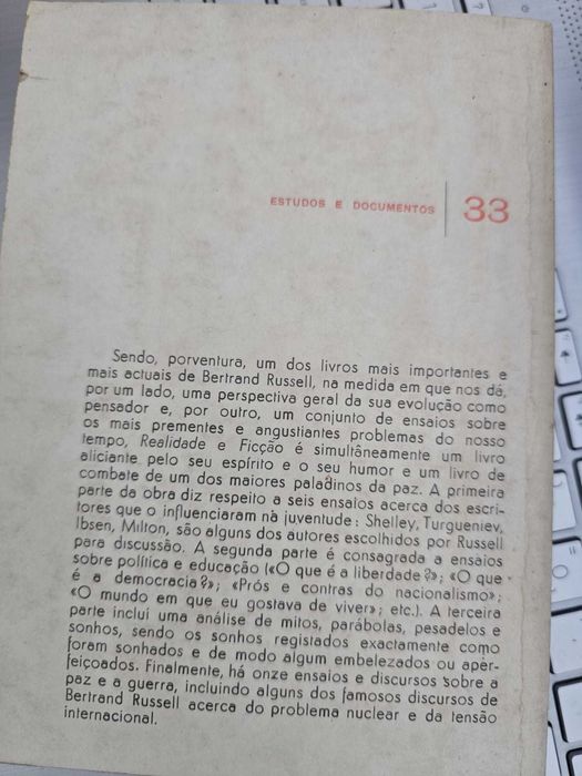 Realidade e Ficção – Bertrand Russell