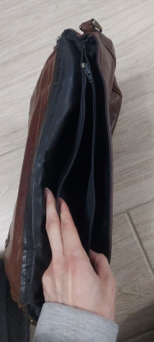 Torebka skórzana retro listonoszka