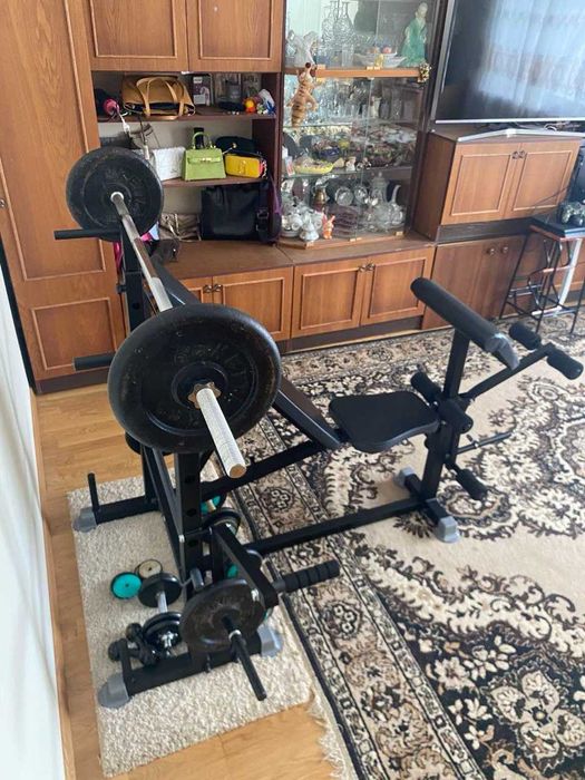 Лава для жиму SAP + бруси + парта Скотта | тренажер для дому 5в1 лавка