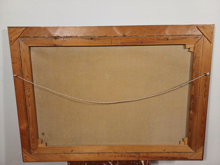 Stary obraz na płótnie sygnowany