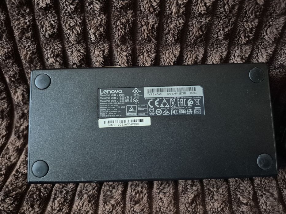 Док-станція Lenovo ThinkPad USB-C Dock (Type 40A9) + БЖ 135W