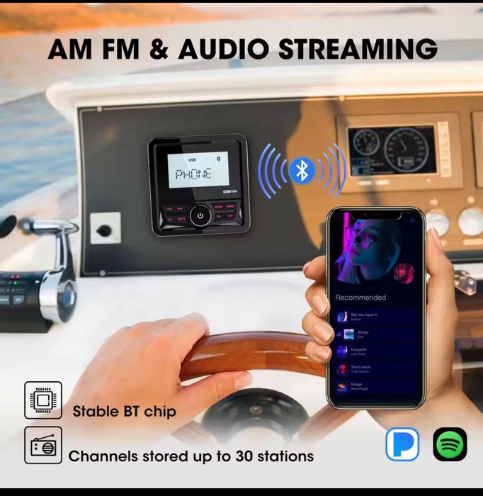Rádio Marinho com bluetooth e mp3
