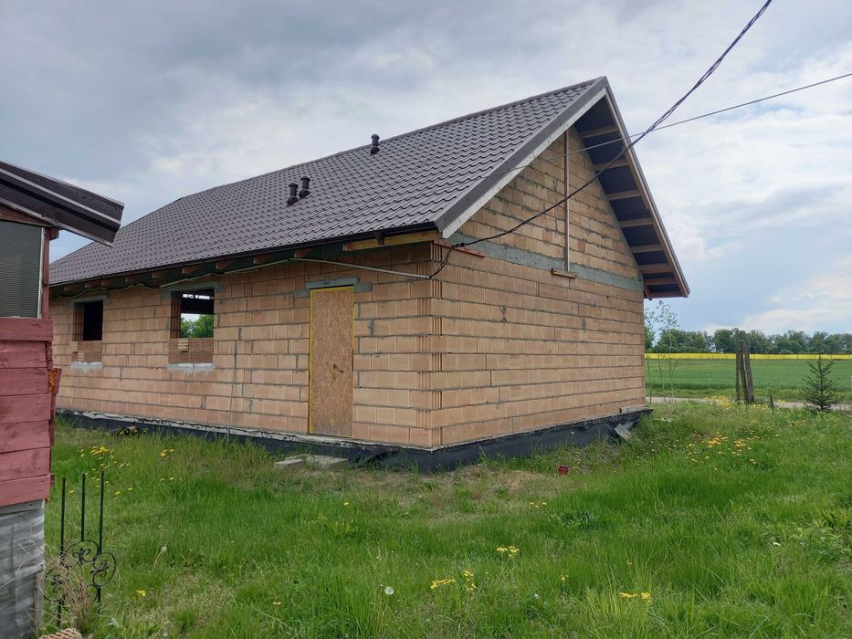 Bezpośrednio. Dom w budowie 90,27 m² + 1000 m² działki | Licheń | Ogród | Strefa relaksu