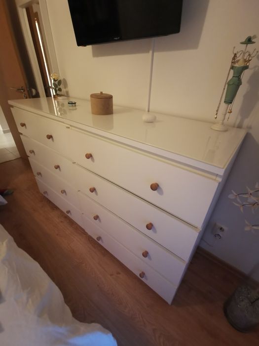 2 Cómoda Malm c/4 gavetas, branco