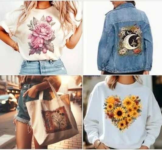 Naprasowanka na koszulkę z uroczym kotem w paski