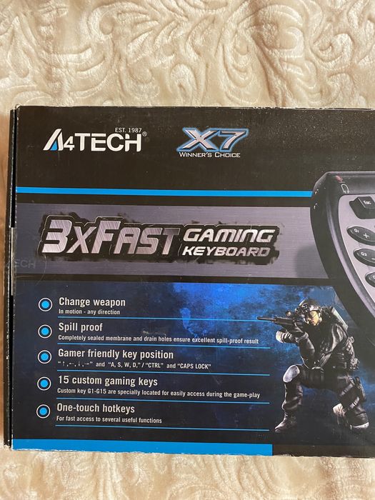 Клавіатура A4Tech X7 G800MU PS/2 (Black) Mult.gaming + USBport