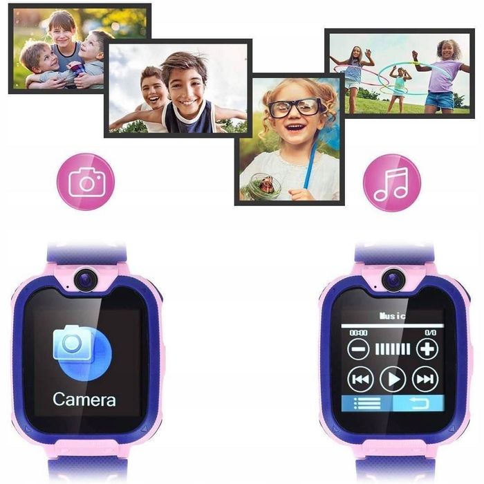 Smartwatch dla dzieci Dziecka LOKALIZATOR GPS Aparat SIM 5w1