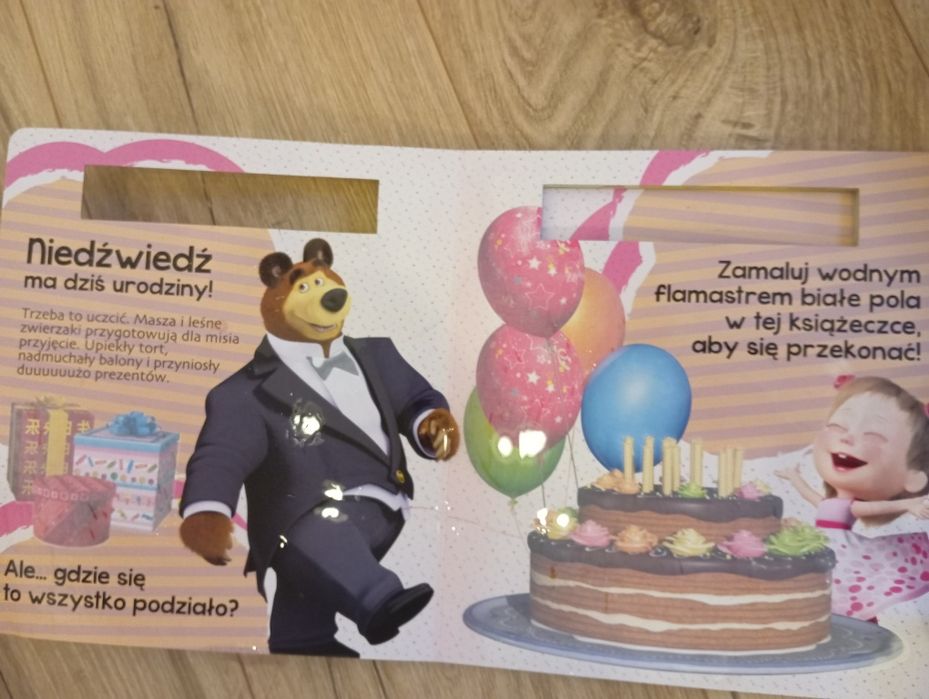 Wodna kolorowanka Masza i Niedźwiedź