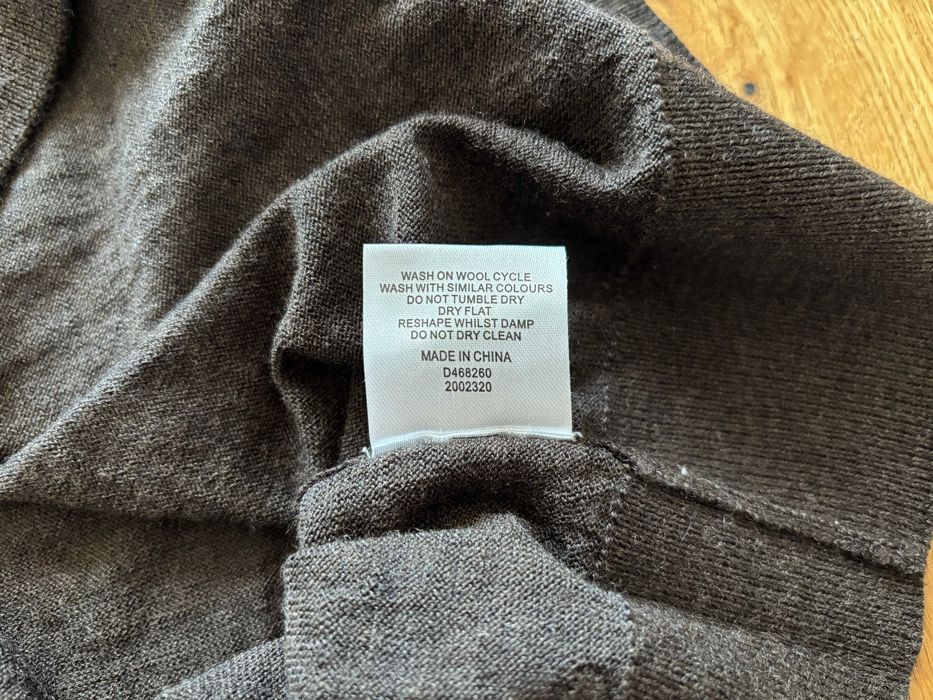 Sweter LINEA, wełna merino, cienki, roz. L