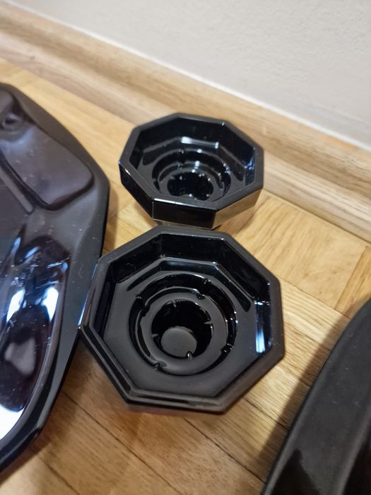 Czarna zastawa stołowa serwis 17el. + gratis