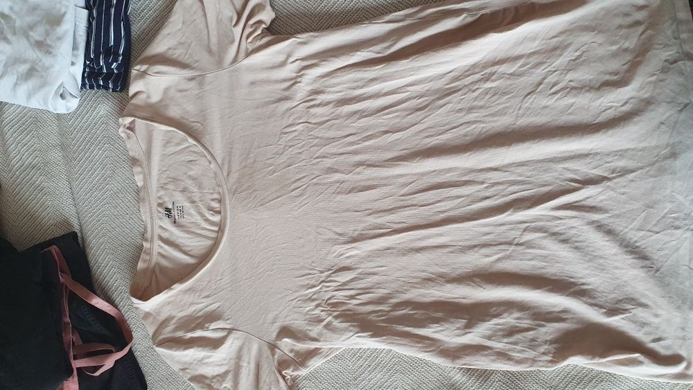 Pakiet ciążowy: 4 tshirty bluzki z długim rękawem M gratis tshirt