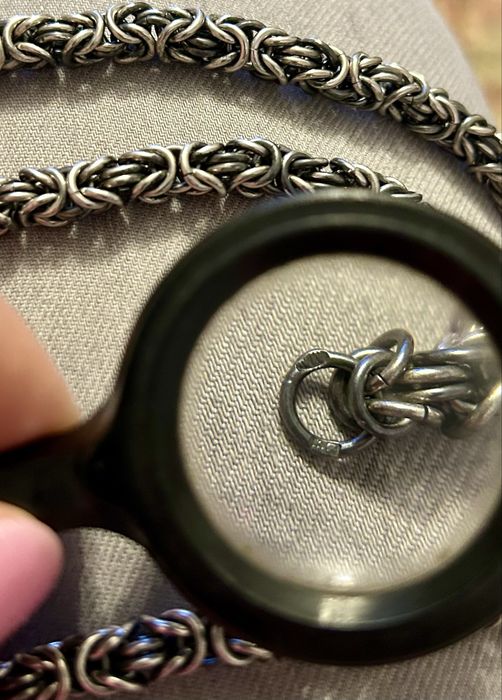 Stary srebrny polski łańcuch królewski splot 70 g.+ bransoleta gratis.