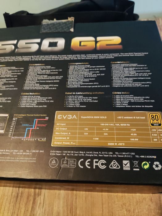 Блок живлення Evga 550g2