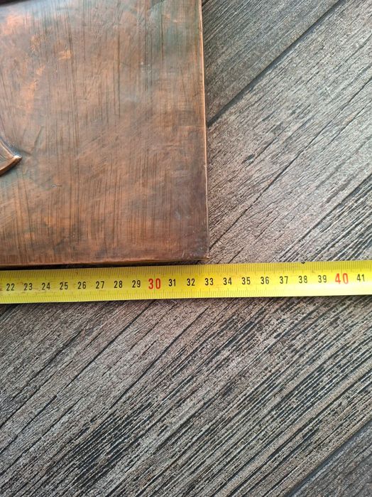 Ręcznie wykonana płaskorzeźba miedziana, hinduskie bóstwo