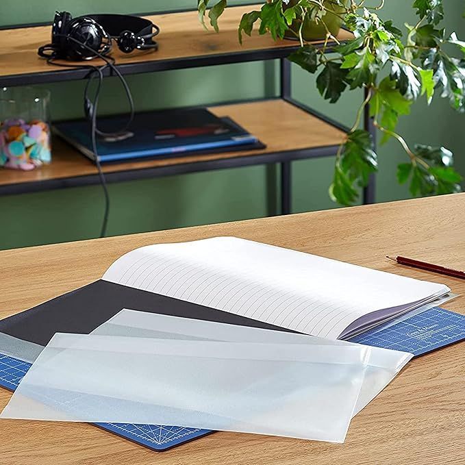 zestaw 5szt transparentne okładki książkowe raylu paper opis 21.6x39