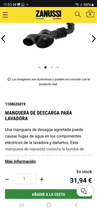 Manguera de descarga lavadora roupa
