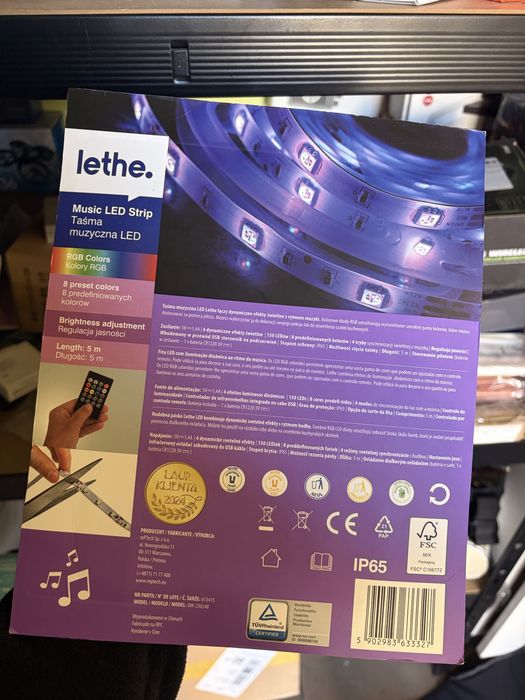 Tasma led 5m  RGB muzyka