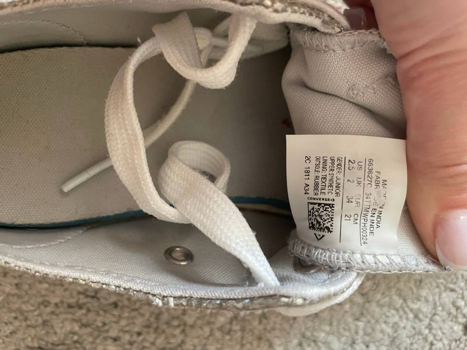 Оригінальні кеди CONVERSE All Star сріблясті