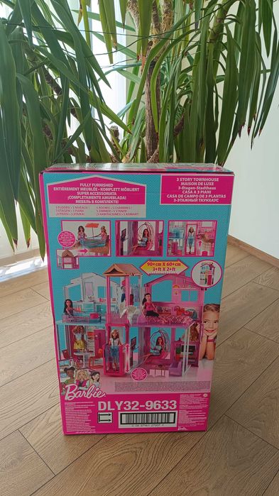 Nowy domek dla lalek Barbie, miejski z windą, zestaw, DLY32