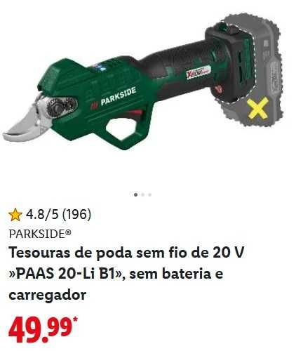 Tesoura Poda 20V Parkisde