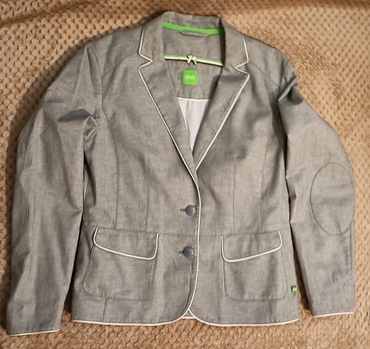 Hugo Boss żakiet damski roz.UK 10 36/38 bawełna len