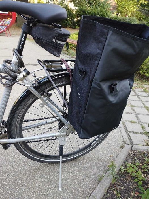 NOWA sakwa boczna 15L na rower, wodoodporna torba na zakupy bagażnik