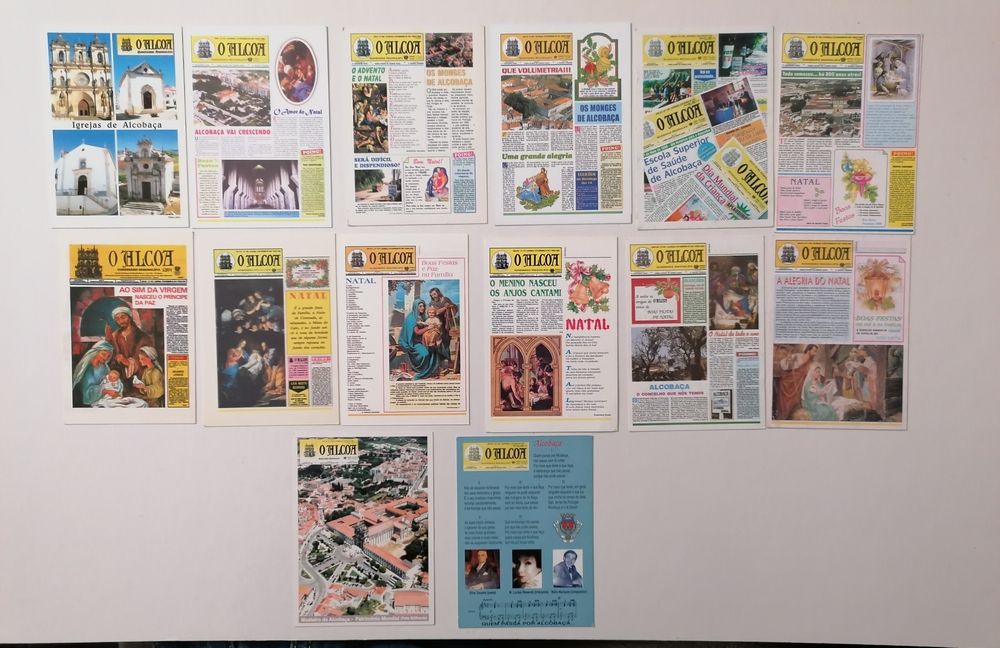 Set of 14 calendars from the newspaper O Alcoa
