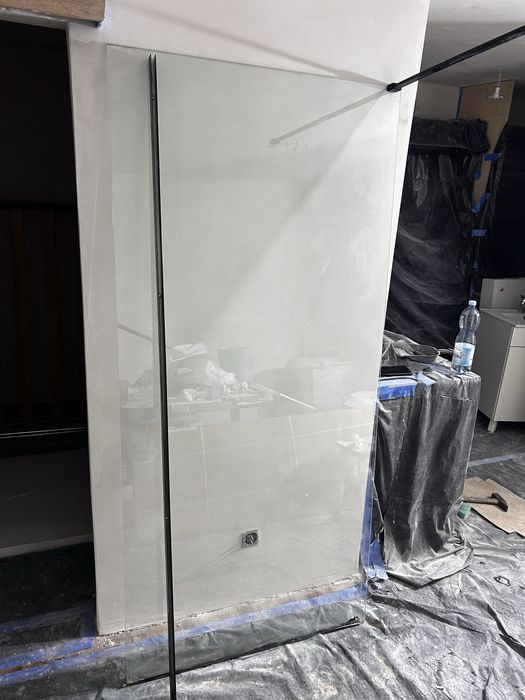 SZYBA PRYSZNICOWE WALK IN, transparentna, szklo hartowane