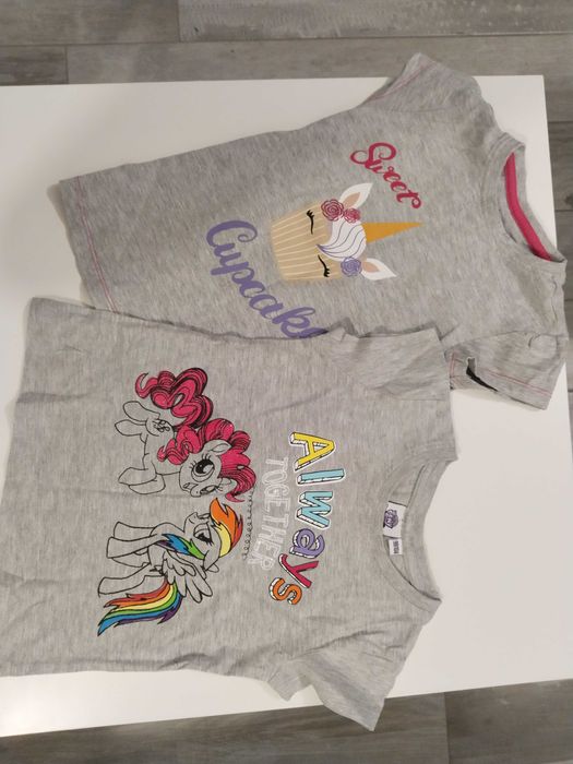 Bluzki krótki rękaw+ legi 3/4 rozmiar 98/104